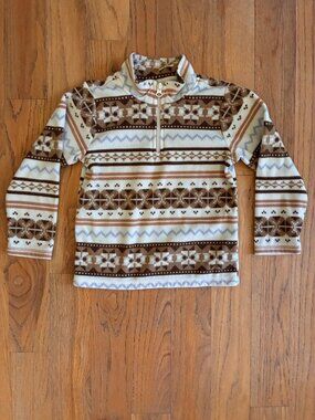 The Children's Place Toddler Fair Isle Quarter Zip Fleece 4T